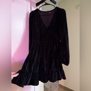 SHEIN Black Long Sleeve Dress